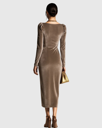 Doline | Elegante vestido midi plisado 