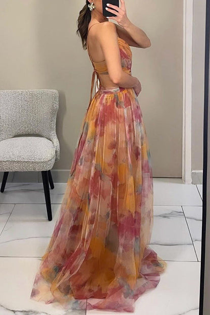 Frostine™ | Vestido largo floral y romántico