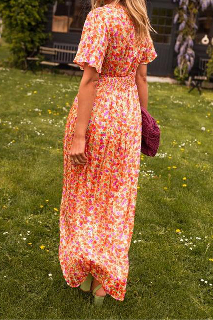 Paula - Vestido largo con estampado floral