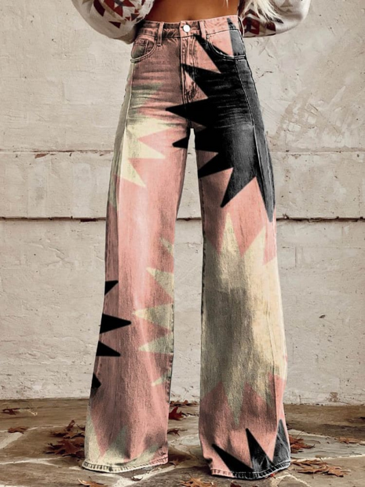 Sheila | Pantalones acampanados de material premium