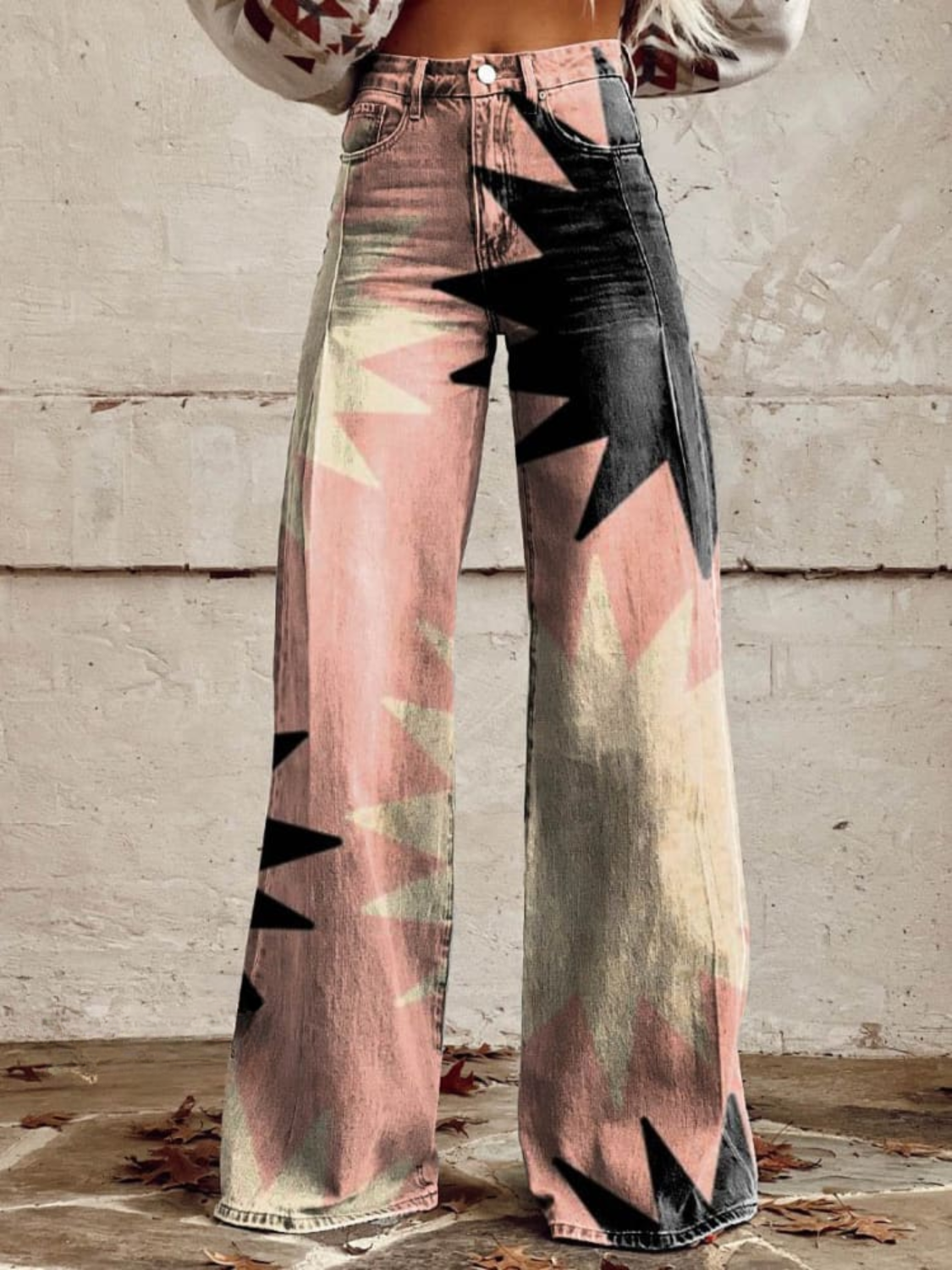 Sheila | Pantalones acampanados de material premium