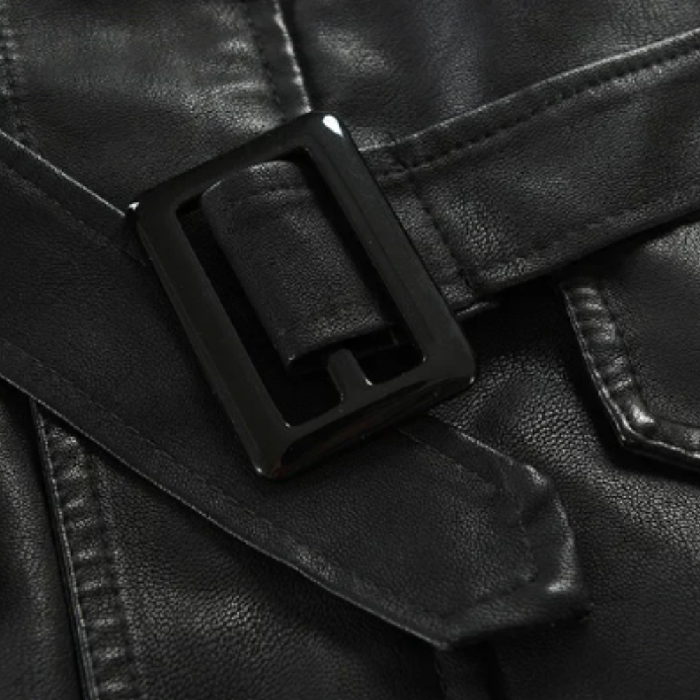 Chaqueta de motociclista de cuero Mark Long