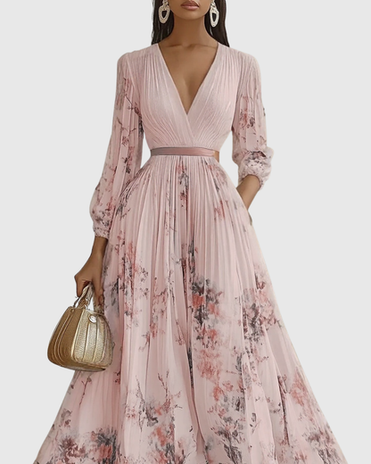 Roella | Elegante vestido largo plisado