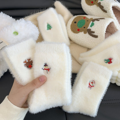 Peludo navideño, paquete de 5, blanco