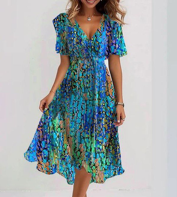 Sapp | Vestido midi azul ventoso