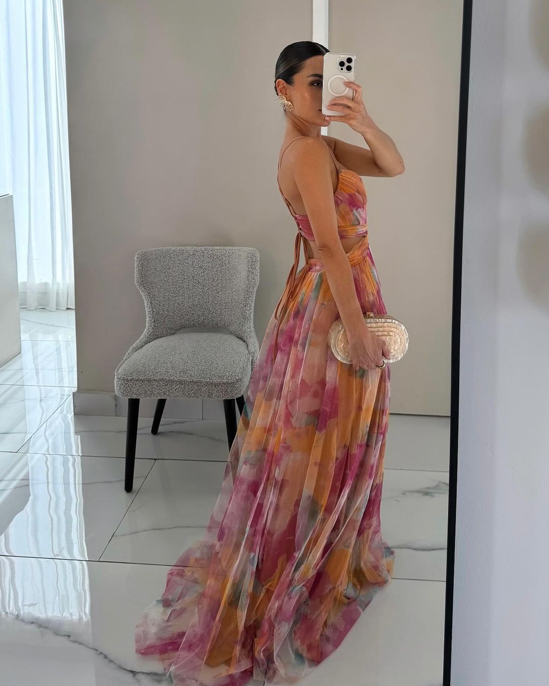 Frostine™ | Vestido largo floral y romántico