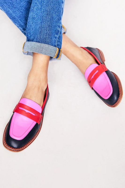 Lunessa | Mocasines negros con detalles de color