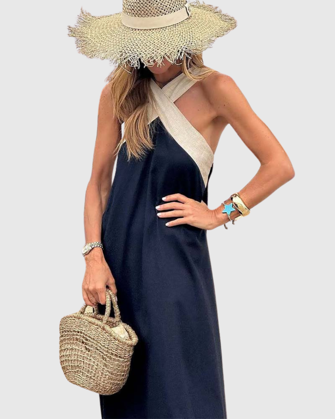 Orla | Vestido de cuello cruzado 