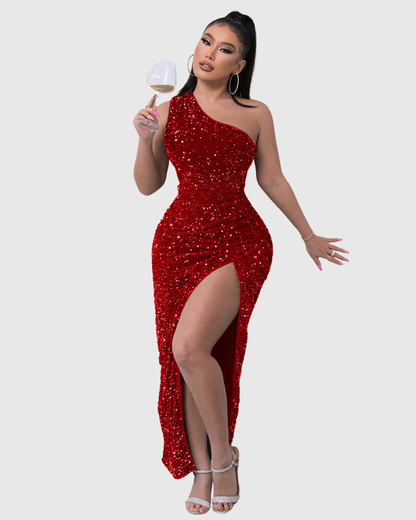 Lilli | Vestido de noche de lujo con un solo hombro
