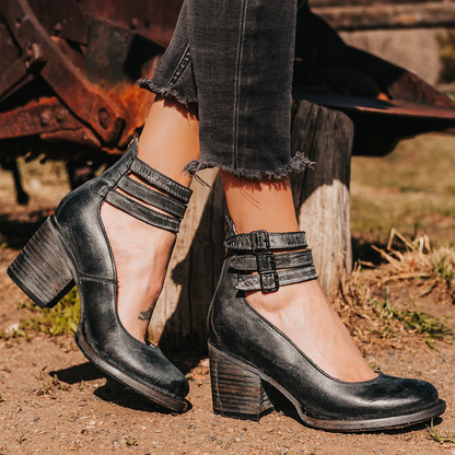 Ginevra™ | Tacones de múltiples tiras con tacón grueso