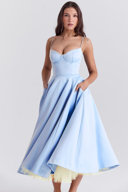 Alina™ | Vestido midi con corsé