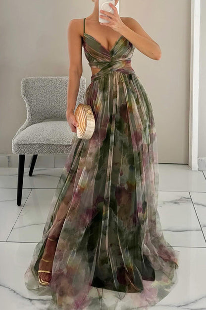 Frostine™ | Vestido largo floral y romántico