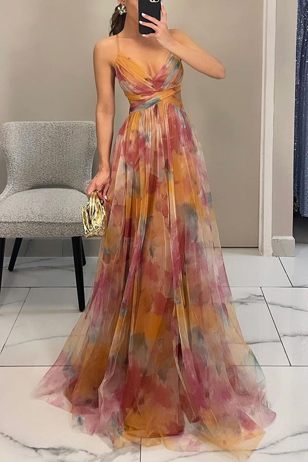 Frostine™ | Vestido largo floral y romántico