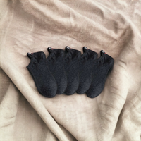 Paquete de 5, color negro, talla estadounidense 5-10