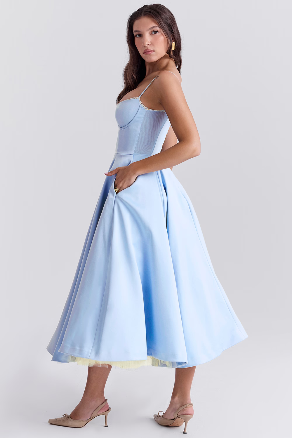 Alina™ | Vestido midi con corsé