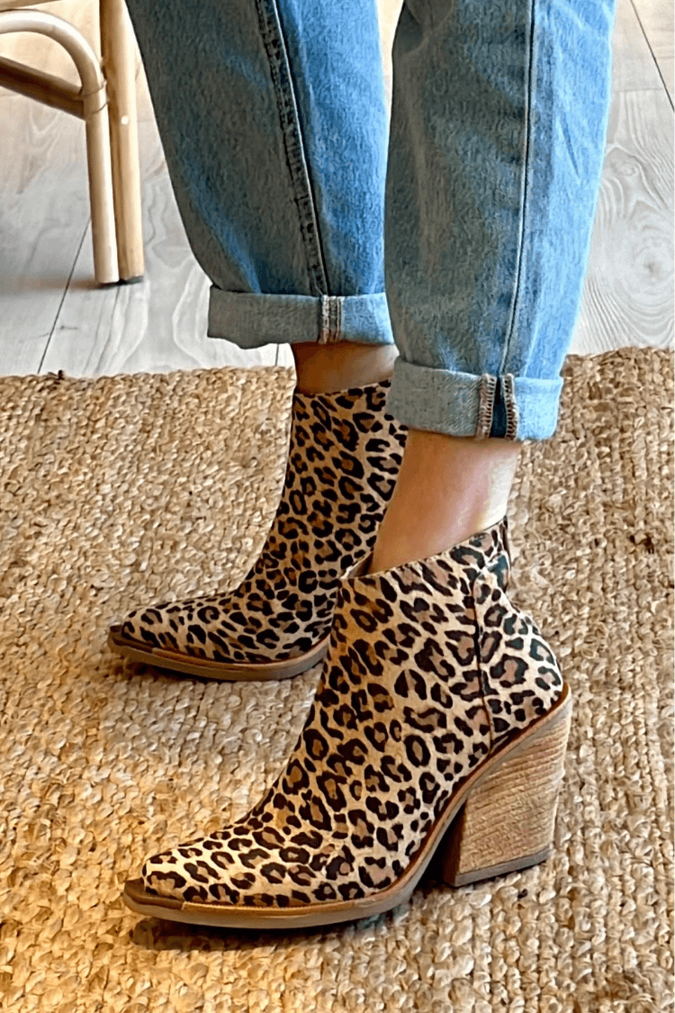 Candice™ | Botines con estampado de leopardo
