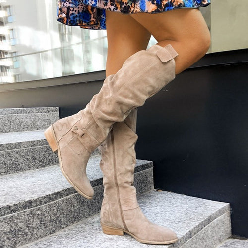 Botas altas de ante de lujo Luna™