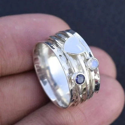 Anillo giratorio de corazón 
