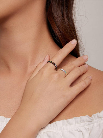 Anillo de plata de ley con diseño de huella de pata