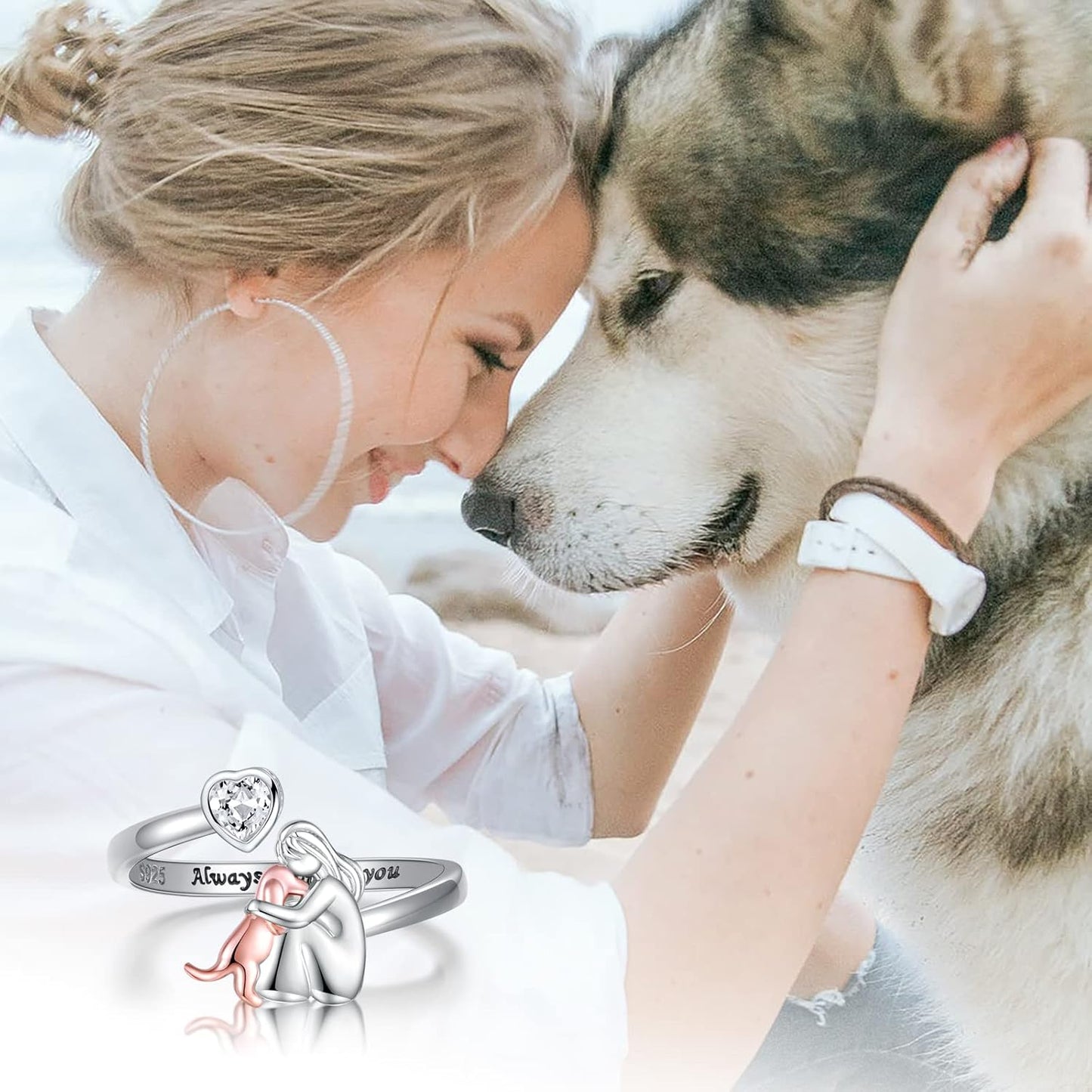 Anillo ajustable – “Siempre en mi corazón”