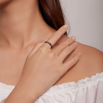 Anillo de plata de ley con diseño de huella de pata