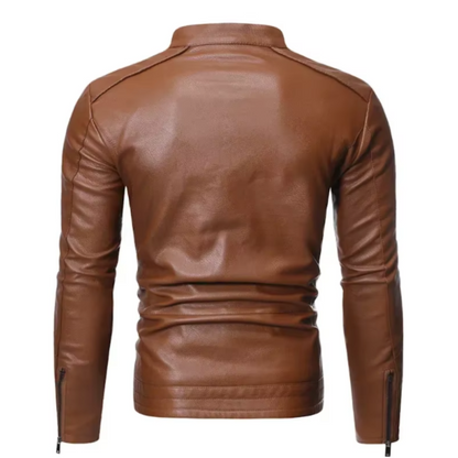 Chaqueta de cuero elegante