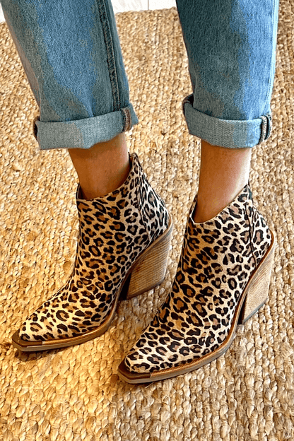 Candice™ | Botines con estampado de leopardo