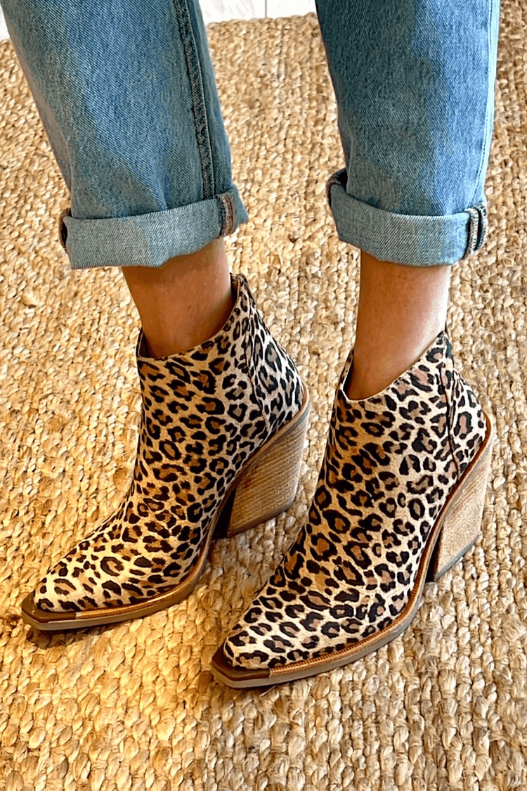 Candice™ | Botines con estampado de leopardo