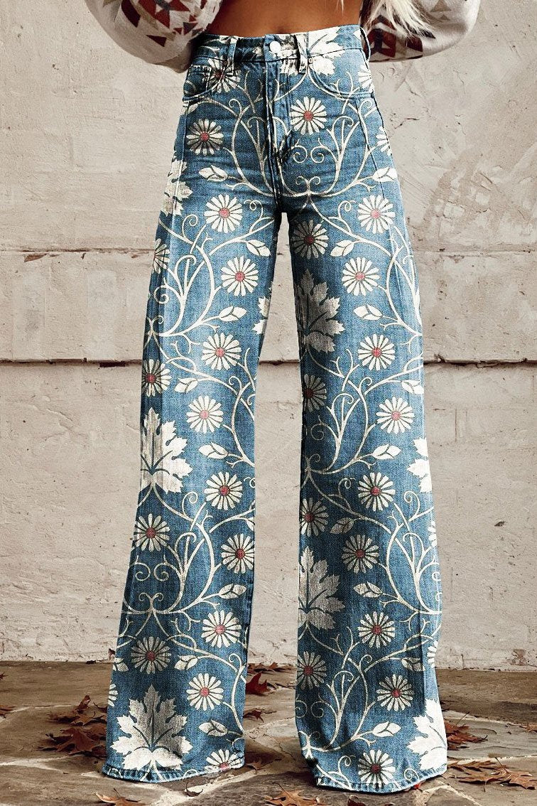 Lila | Pantalones bohemios de tela premium