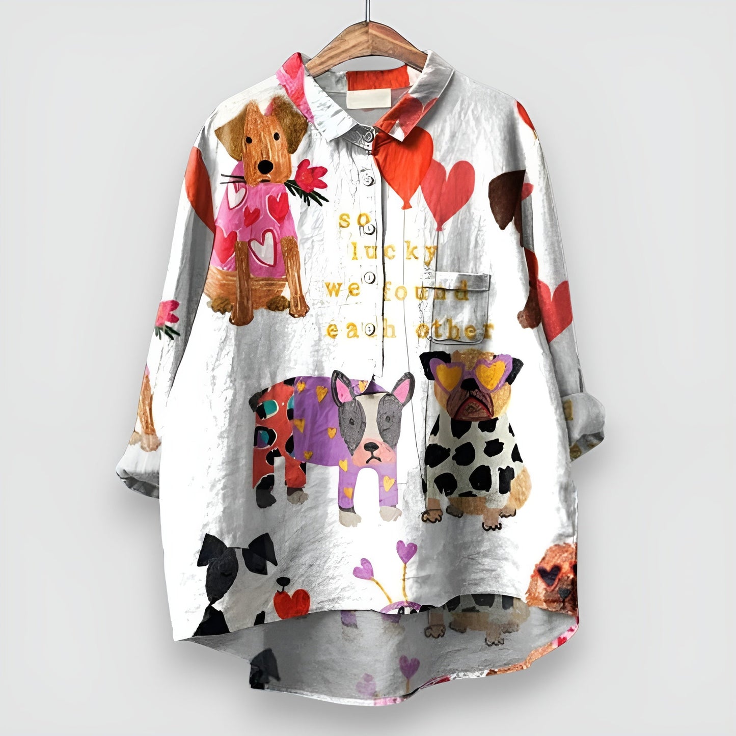 Rosa | Camisa elegante para mujer con estampado artístico