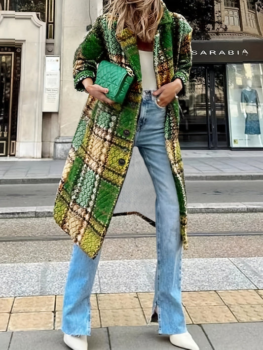 Mae– Elegante abrigo a cuadros