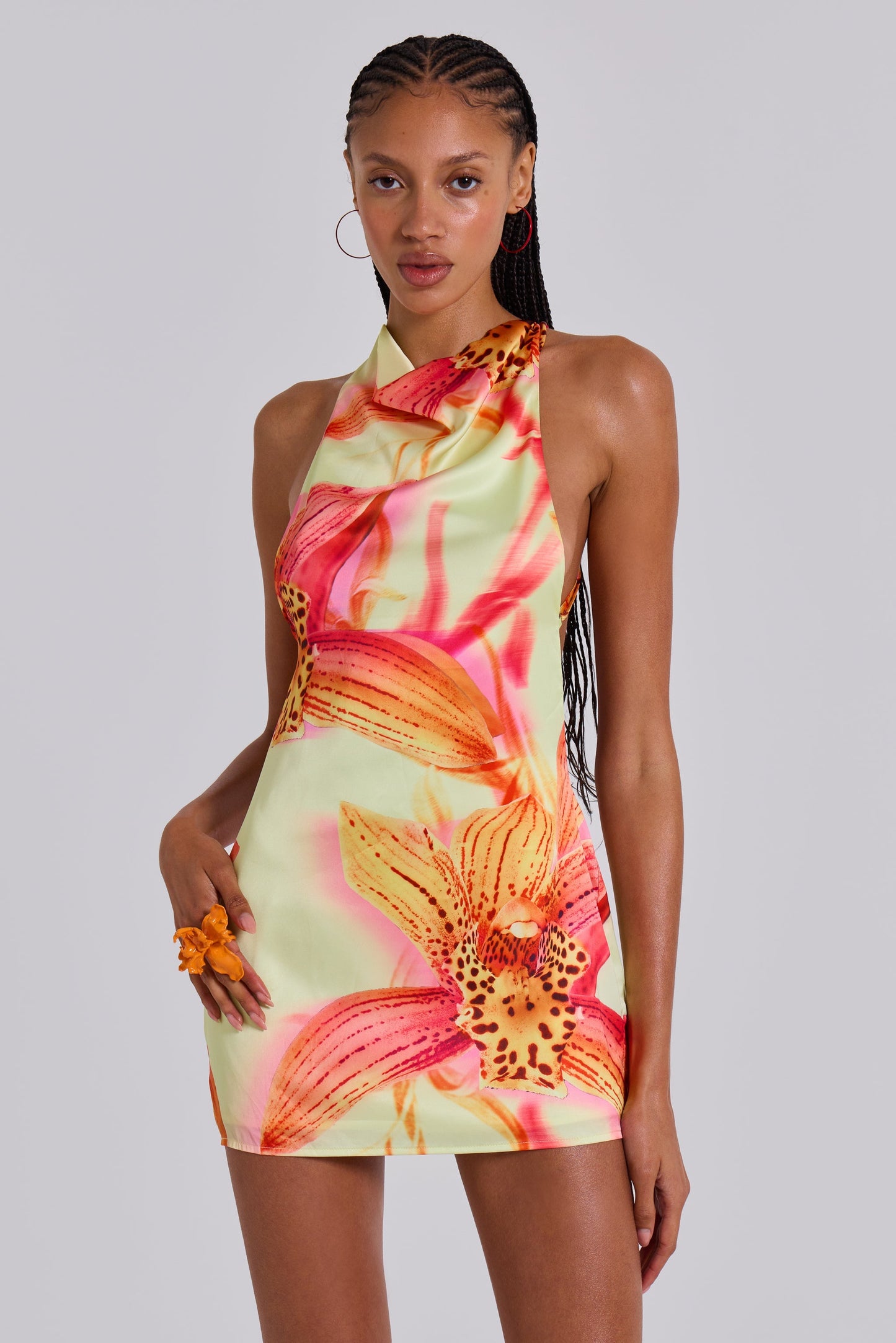 Lana™ | Minivestido halter tropical 