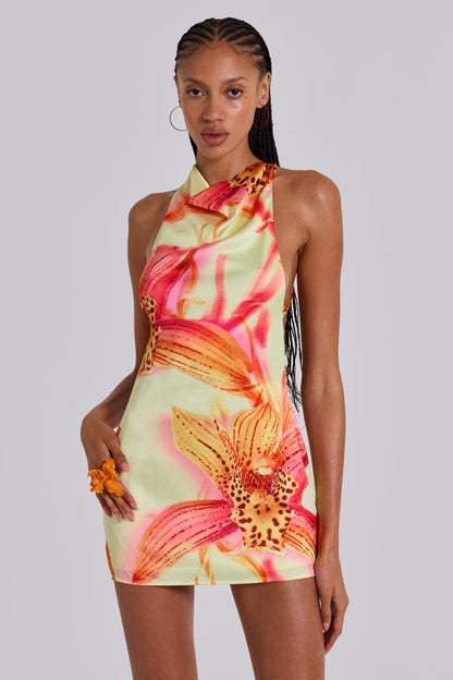Lana™ | Minivestido halter tropical 