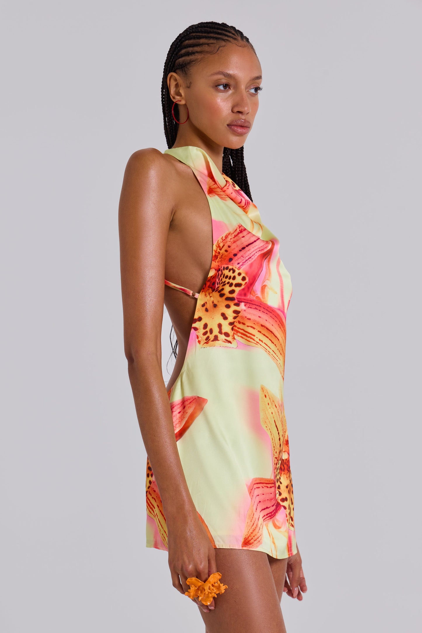 Lana™ | Minivestido halter tropical 