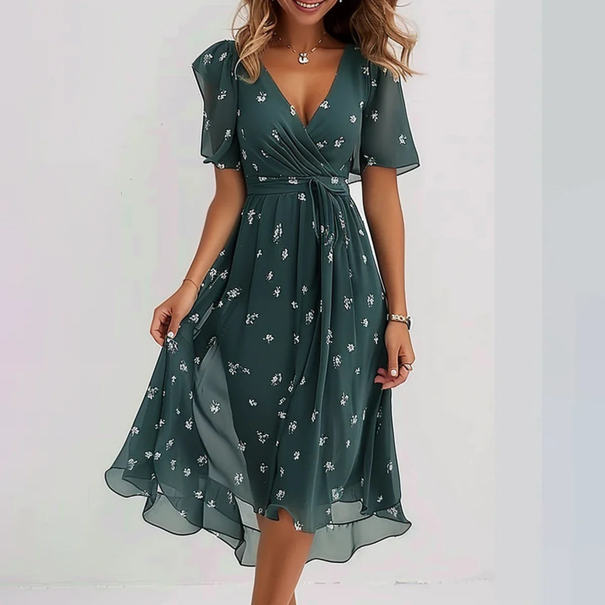 Lena | Vestido de manga corta