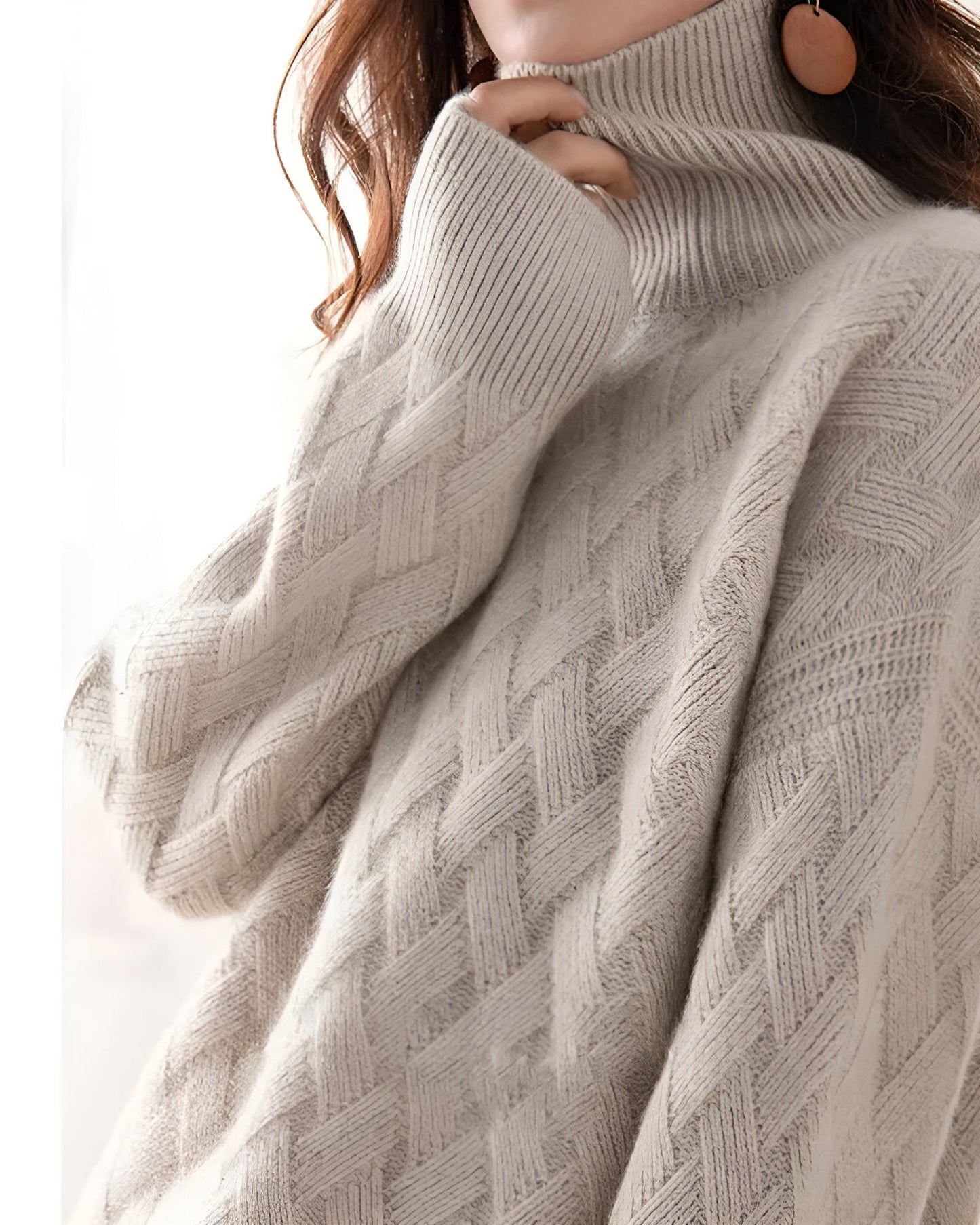 Zara™ - Suéter de cuello alto en cascada