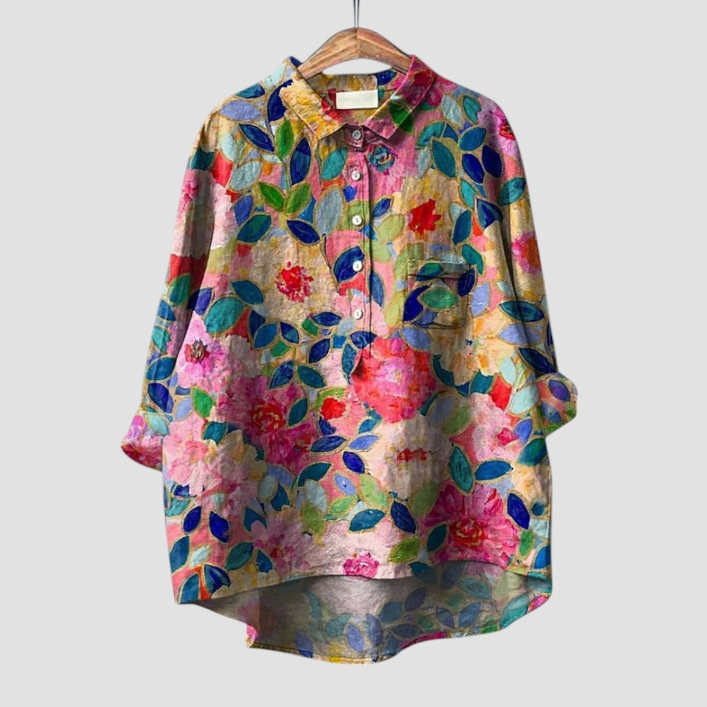 ZÉLIA | Camisa floral cómoda y moderna