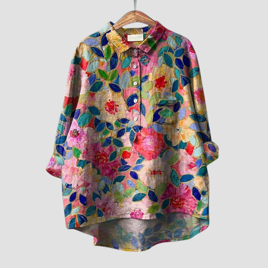 ZÉLIA | Camisa floral cómoda y moderna
