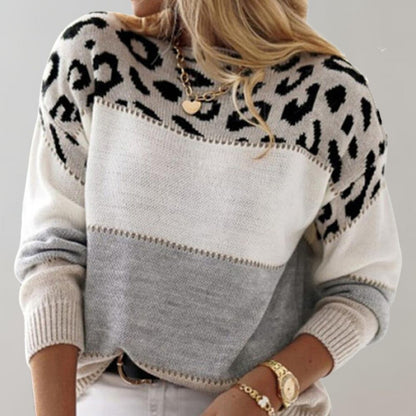 Serena™ – Suéter con detalles de leopardo