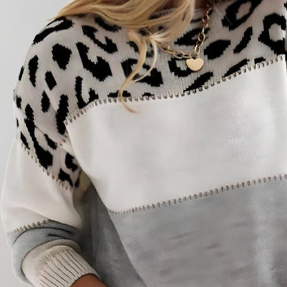 Serena™ – Suéter con detalles de leopardo