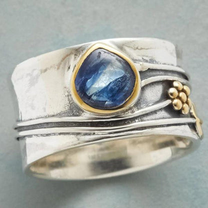 Anillo de meditación con piedras preciosas bohemias