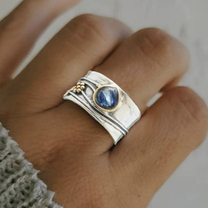 Anillo de meditación con piedras preciosas bohemias