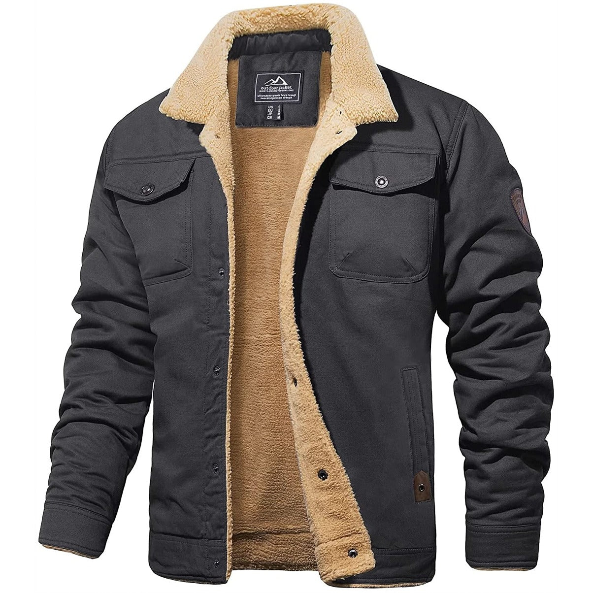 Hudson™ | Chaqueta bomber con forro de sherpa para hombre
