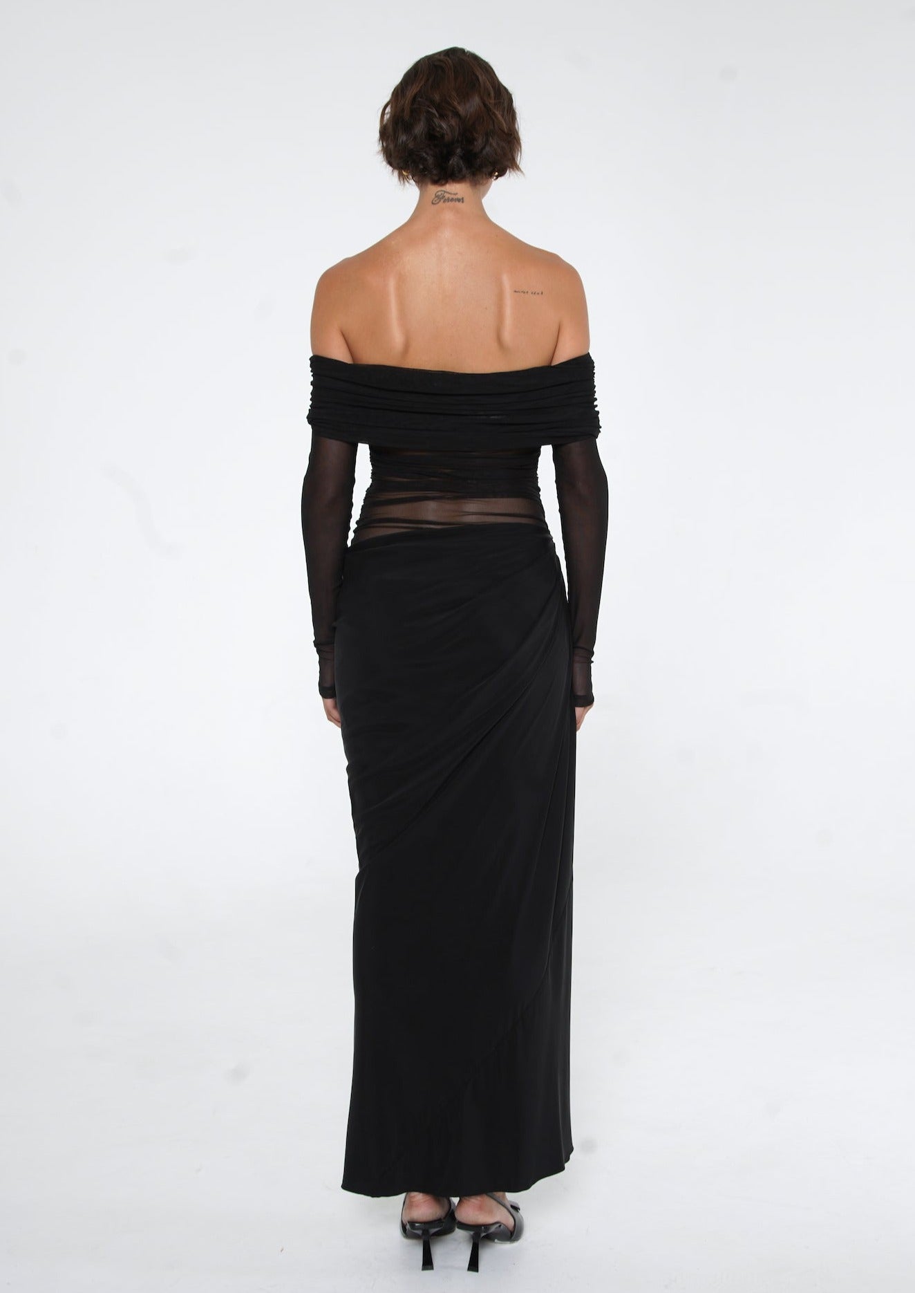 Lydia™ | Maxivestido con espalda drapeada 