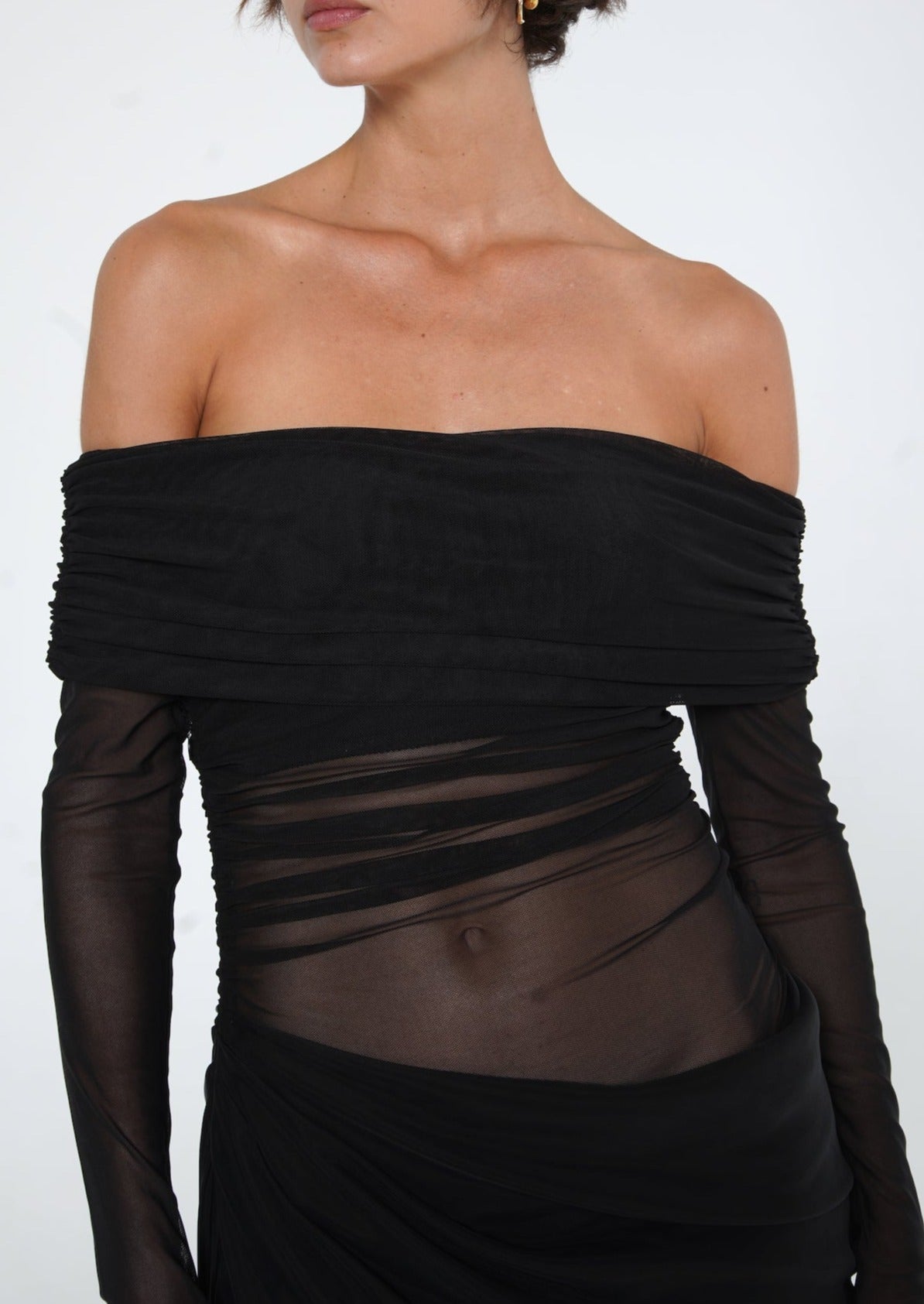 Lydia™ | Maxivestido con espalda drapeada 