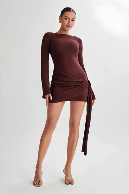 Velquira™ | Vestido mini con bufanda