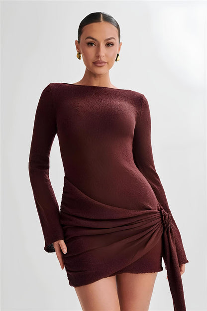 Velquira™ | Vestido mini con bufanda