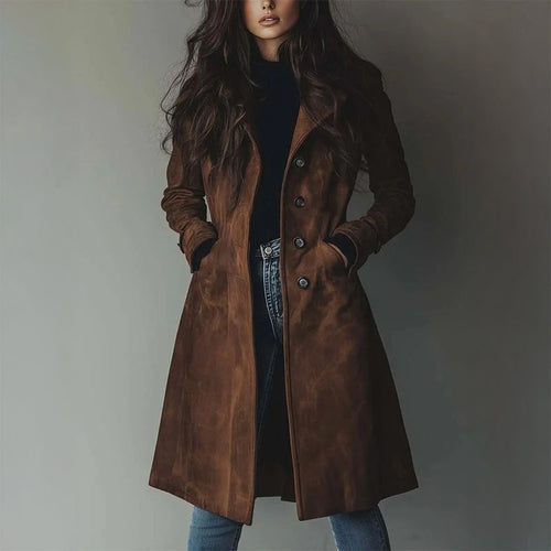 Philippa - Gabardina de ante vintage