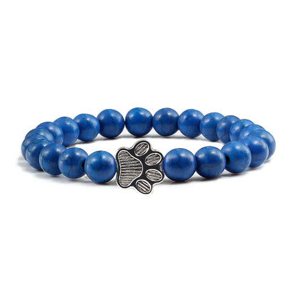 Pulsera con huellas de patas decoradas