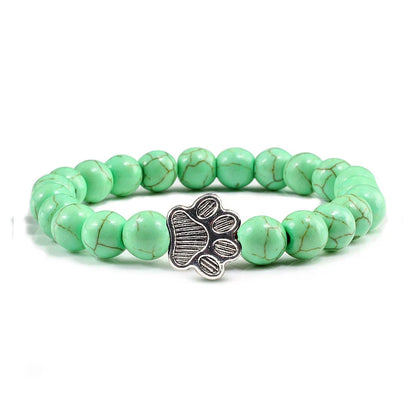 Pulsera con huellas de patas decoradas